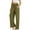 Army Green-02, variant on REALiKUN Womens Casual Elastic High Waisted Work Pants Cotton Straight Leg Drawstring Trousers