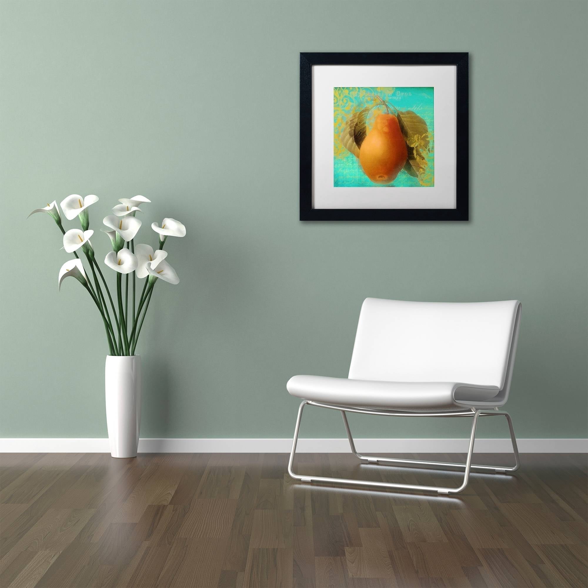 Trademark Fine Art "Glowing Fruits IV" Canvas Art by Color Bakery White Matte, Black Frame