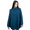 Blue, variant on SAOL Irish Cape 100% Merino Wool Cable Knit Women's Aran Turtleneck Poncho Sweater Made in Ireland