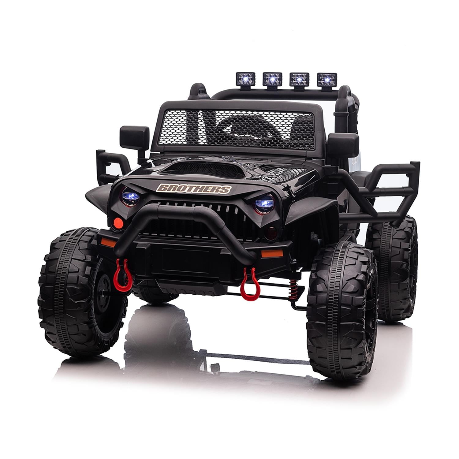 CIPACHO Kids Ride On Truck, 24V Battery Powered Toy Car with Spring Suspension, Remote Control, Black
