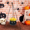 thumbnail image 4 of Halloween Decorations Outdoor - Halloween Party Decorations - Large Witches Cauldron on Tripod with Lights - Black Plastic Bowl Decor - Hocus Pocus Candy Bucket Decoration for Home Porch Outside, 4 of 4