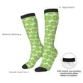 thumbnail image 4 of Bingfone Green Lemon Slices Print Compression Socks for Women and Men Long Socks for Running Athletic Cycling Nurse, 4 of 6