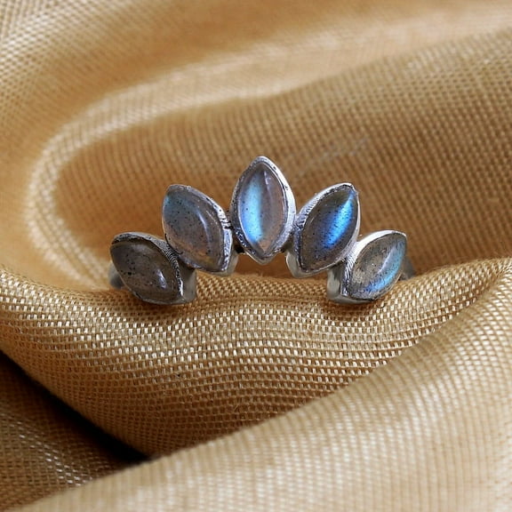 Labradorite Gemstone Ring Solid 925 Sterling Sterling Handmade Jewelry