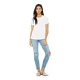 thumbnail image 2 of BELLA+CANVAS Women's Relaxed Crew Neck T-Shirt for Crafting, White, Small, 2 of 7
