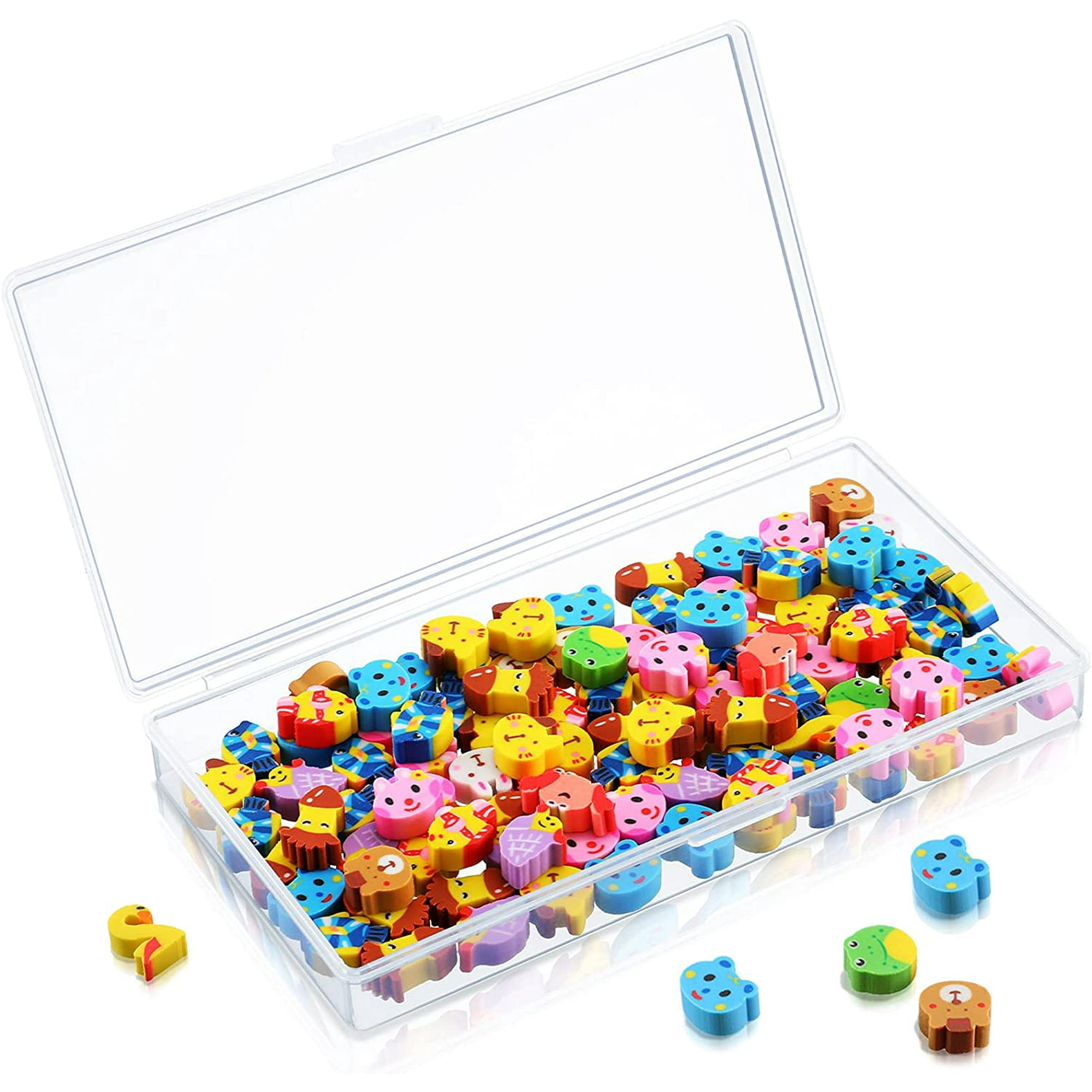 100 Pieces Mini Animal Pencil Erasers Animal Erasers Pack Mini Erasers Assortment Novelty Sea Animal Erasers Mini Pencil Erasers with Storage Box for Party Favor, Gift Filling, Home School Work Reward | 100 Pieces Mini Animal Pencil Erasers Animal Erasers Pack Mini Erasers Assortment Novelty Sea Animal Erasers Mini Pencil Erasers with Storage Box for Party Favor, Gift Filling, Home School Work Reward |
