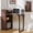 Brown, variant on Haooyeah 37" Foldable Storage Desk with Charging Station, Space-Saving Desk with Raised Surface, Multi-functional Desk for Home Office, Bedroom, and Small Spaces