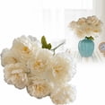 thumbnail image 2 of 7 Head Peony Silk Flower Champagne (Silk Peony, Pink Artificial Peony), Peony Artificial Flower, Blue Flowers Artificial Flower Long Weather 7 Heads Wedding Bouquet Peony Flower Home Decor Rose Red, 2 of 9