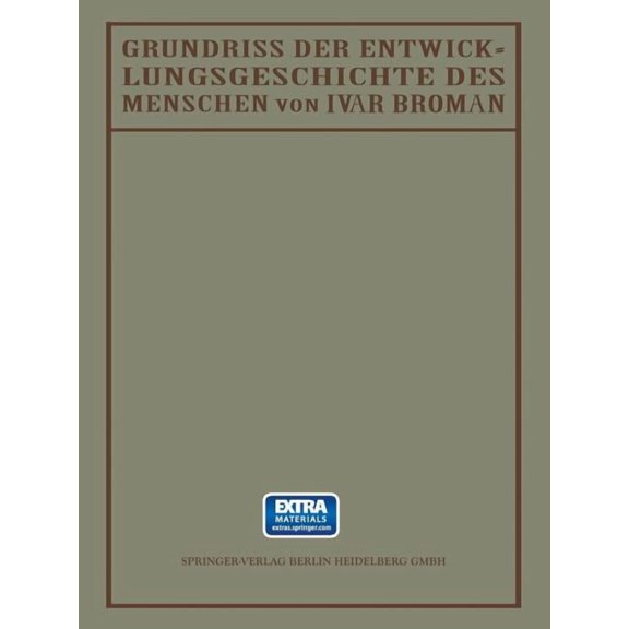 Grundriss Der Entwicklungsgeschichte Des Menschen, (Paperback)