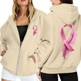 thumbnail image 2 of Cancer Awareness Hoodie 2025 Long Sleeve Full Zipper Hoodies with Pockets Hooded Sweatshirt Hoodie Women Jacket, 2 of 7