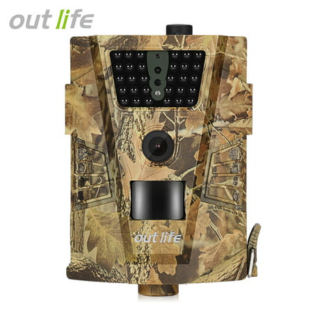 Outlife Trail Camera 12MP 1080P Hunting Camera 30PCs IR LEDs Game Camera for Crisp Night Shot & Vision up to 65ft IP65 Waterproof for Wildlife Hunting and Home