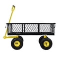 thumbnail image 4 of Jnismy Garden Cart Heavy Duty 880 Lbs Capacity,Utility Cart Wagon with Removable Sides and 180°rotating Handle for Yard, Lawn and Garden Hauler (Yellow), 4 of 12