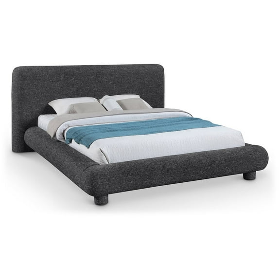 Meridian Furniture Blair Black Fabric Upholstered Queen Bed
