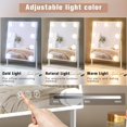 thumbnail image 2 of Hollywood Miroir de Maquillage Éclairé avec 3 Modes d'Éclairage et 9 Ampoules Dimmables, Contrôle Tactile Intelligent, Rotation à 360°, Blanc, 2 of 3