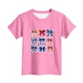 thumbnail image 4 of FAVIPT 4th of July Tee Shirts for Girls 250 Years Boys American Flag Shirt Red White Blue Tshirt Independence Day Top Pink,12-13Years, 4 of 6