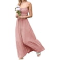 thumbnail image 2 of Spaghetti Strap Women Sleeveless Backless Party Bench Holiday Long Maxi Dress, 2 of 6
