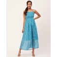 thumbnail image 2 of Moomaya Printed Smocked Dress, Sleeveless Adjustable Strap Maxi Dress, 2 of 9