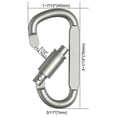 thumbnail image 1 of Mosquetón de bloqueo de anillo en D de aluminio de 6 piezas LingWen 1327534351378, 1 of 1