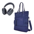 thumbnail image 1 of Combo Fuji tote bag para laptop 14in COOL CAPITAL y Cherry audífonos On Ear inalámbricos STF color azul, 1 of 5