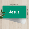 thumbnail image 2 of 1 Pcs 2D Flat License Plate Covers & Frames, Jesus For Decorative Front, Waterproof For Decoration Aluminum License Plate Covers & Frames Cover For Men Women, 12" X 6", 2 of 6