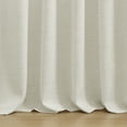 thumbnail image 2 of Muuphra Pinch Pleated Light Filtering Linen Blended Curtains with Metal Rings and Hooks for Living Room Bedroom,2 Panels,Ivory White,40"×63", 2 of 8