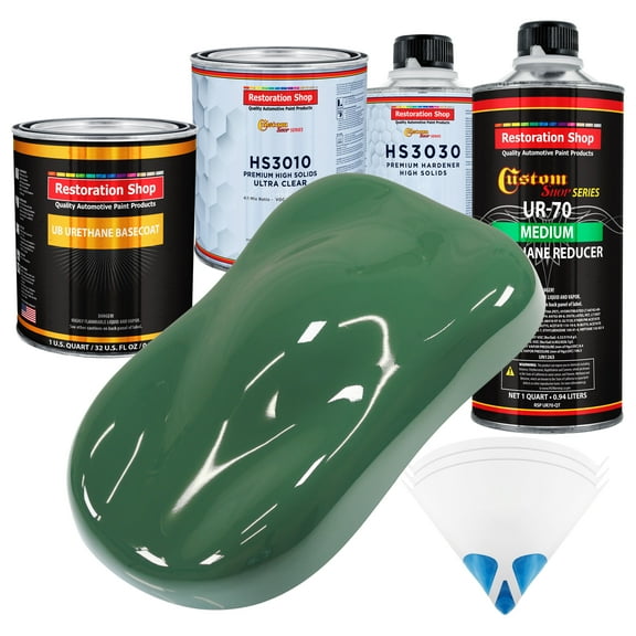Transport Green Premium Quart URETHANE BASECOAT CLEARCOAT Car Auto Paint Kit