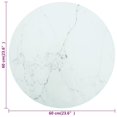 thumbnail image 3 of vidaXL Table Top White ?60x0.8 cm Tempered Glass with Marble Design, 3 of 3