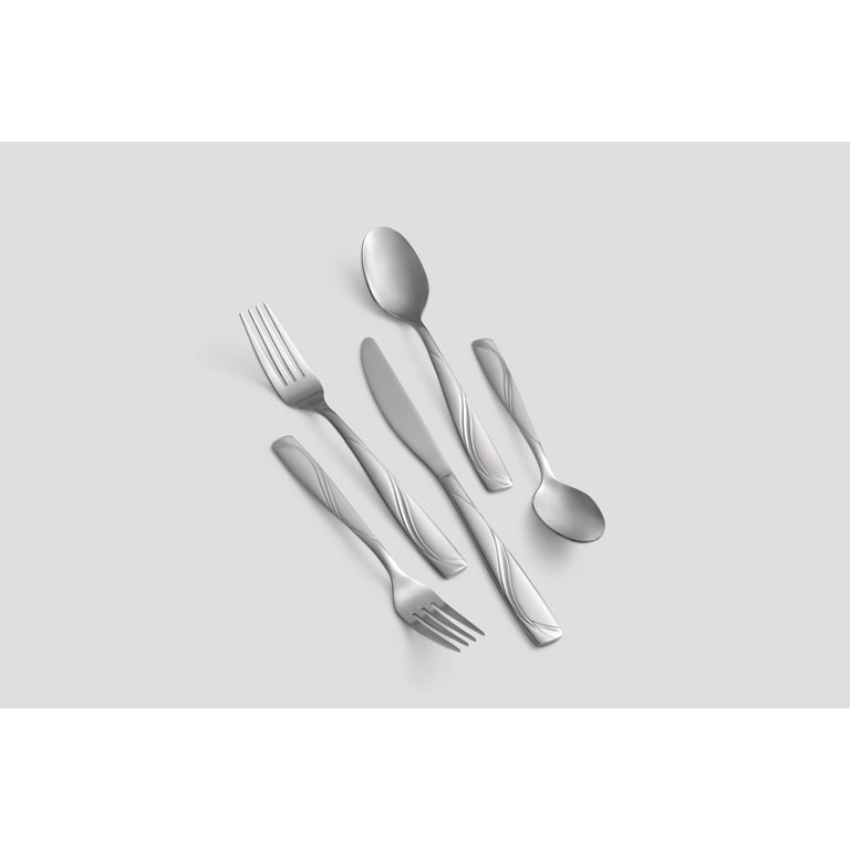 Set posate - Pois in acciaio 24 pezzi