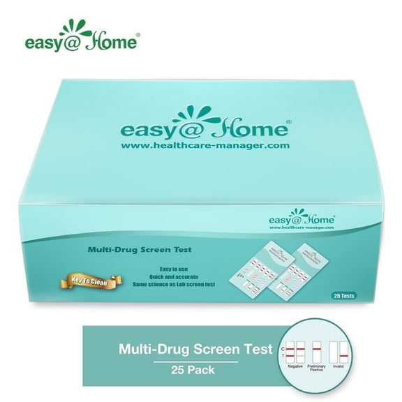 Easy@Home 5 Panel Urine Drug Test Kit for Cocaine, Marijuana, Amphetamine, Methamphetamine, Opiate, 25 Pack