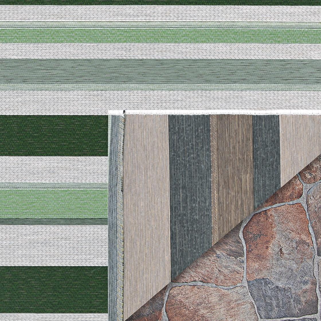 Couristan Dolce Striped 9'8" X 13'6" Grass Flatwoven Outdoor Rug