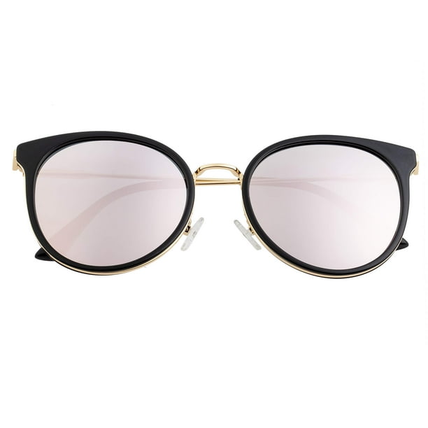 Gafas de sol Bertha BRSBR040RG con forma de ojo de gato, montura metálica, polarizadas