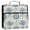 Elegant and Timeless Blue Flower, variant on Water-Resistant 3-Ring Binder Organizer with Multiple Pockets Zipper Binder Bag for Office Blue Fan-shaped Shapes