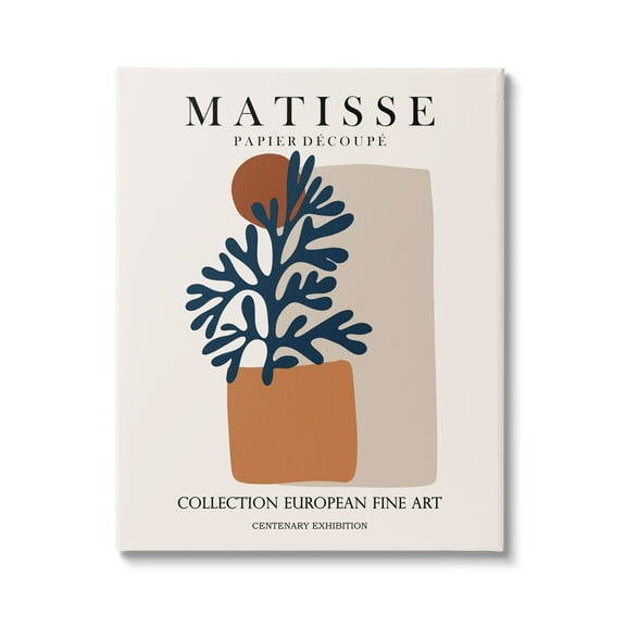 Stupell Industries Contemporary Botanical Leaves Geometric Shapes Pattern Exhibition Canvas Wall Art, 30 x 40, Design by Ros Ruseva