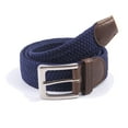 thumbnail image 4 of Gelante Adult's Canvas Elastic Fabric Woven Stretch Braided Belts Solid Color - Navy, 2XL, 4 of 4