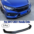 thumbnail image 1 of For 2017-2021 Honda Civic SI 2/4 Door Models And 2017-2021 All Hatchback Models 3Pcs Front Bumper Lip Splitter Diffuser, 1 of 3