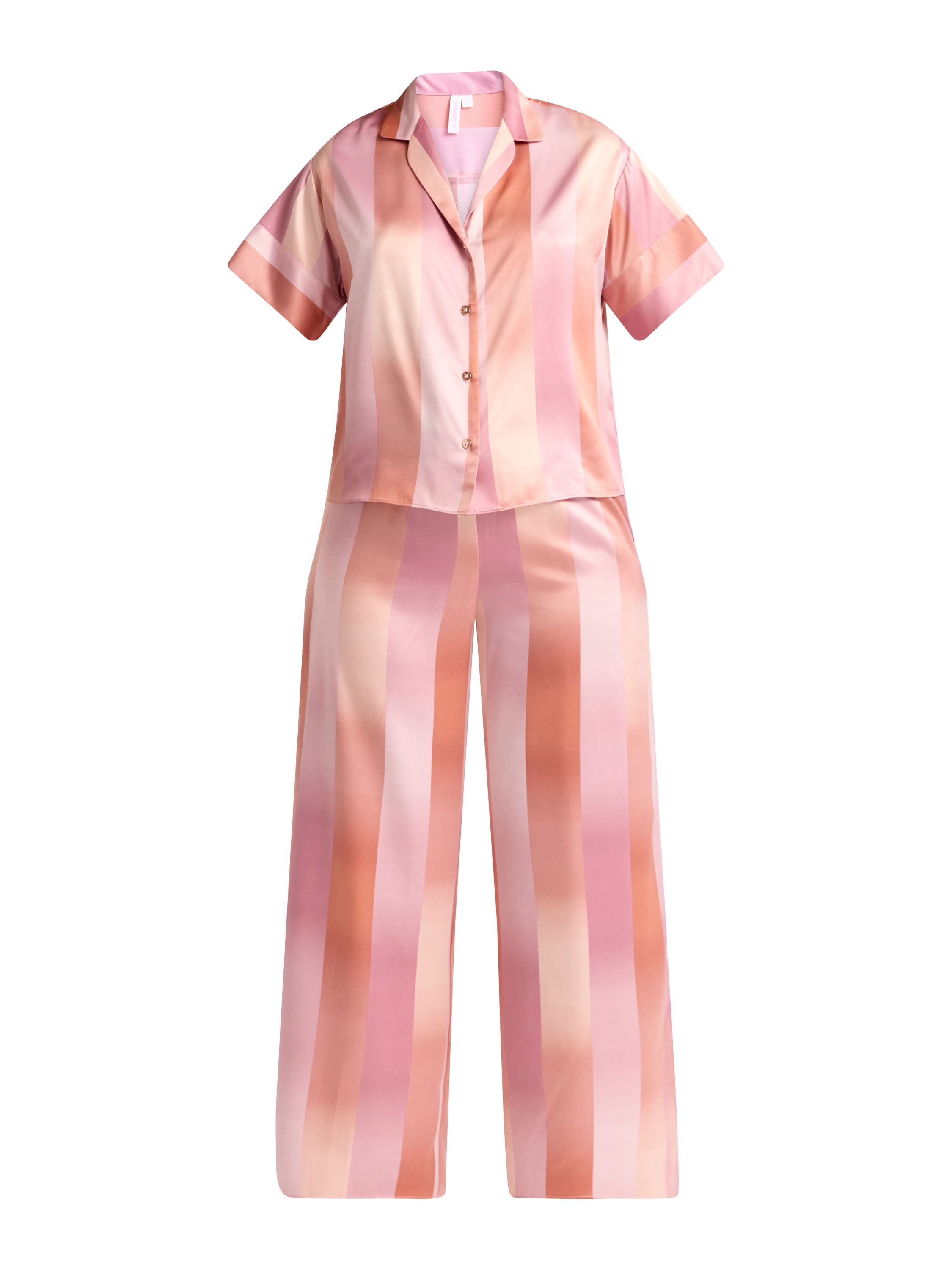 Joyspun Women’s and Women’s Plus Stretch Satin Pajama Set, Sizes S to 3X