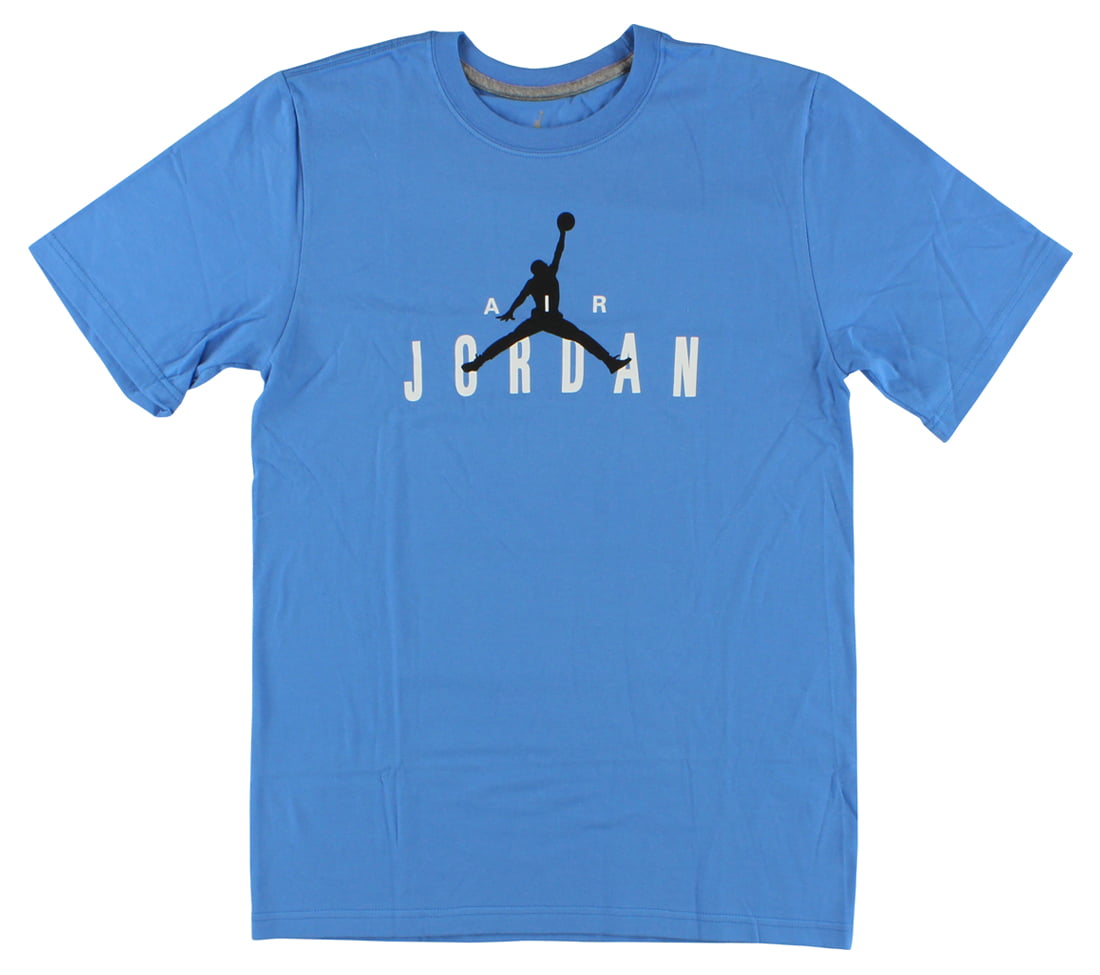 Jordan - Nike Jordan Mens Air Jordan Branded T-Shirt Light Blue ...