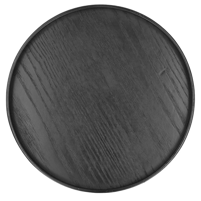 TOPINCN Round Serving Tray, Wood Tea Tray Wooden Round Shape Serving Tray For Kitchen For Home