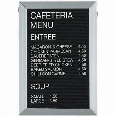 Aarco Products BOFD1812 Framed Letter Board Message Center - Aluminum