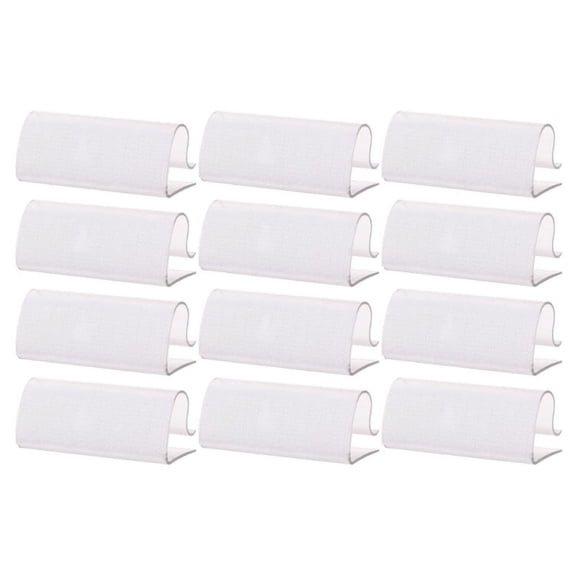 12Pcs Camping Picnic Party Plastic Table Cloth Cover Skirt Clips Holder Clamps