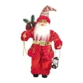 thumbnail image 2 of Adorno de escritorio de muñeco de Papá Noel navideño, decoración de ventana navideña, exhibición navideña Rojo, 2 of 9