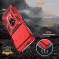 thumbnail image 2 of for Google Pixel 6 Pro Case with HD Screen Protector, Build in 360° Rotating Ring Kickstand [Military Grade] Protective Case for Pixel 6 Pro Case,Red, 2 of 7