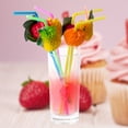 thumbnail image 4 of 50 pajitas para paraguas, pajitas creativas para cóctel de frutas, decoración de boda (C), 4 of 5