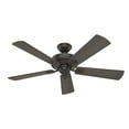 thumbnail image 3 of Hunter 52 inch Indoor Ceiling Fan with LED Lights and Pull Chain - Standard Mount Bronze Ceiling Fan, 5 Blades, For Bedroom, Living Room, or Kitchen, 3 inch Downrod - Crestfield 54205, Noble Bronze, 3 of 16