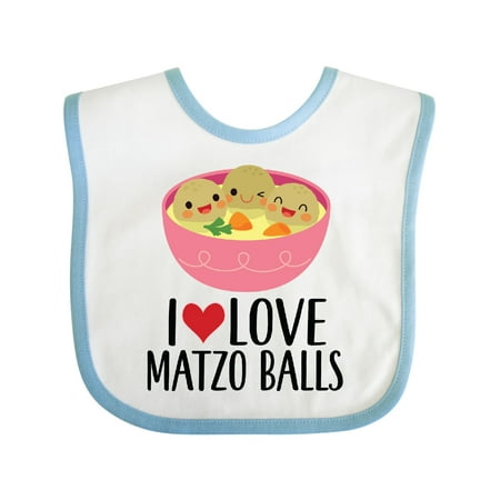 

Inktastic I Love Matzo Balls Gift Baby Boy or Baby Girl Bib