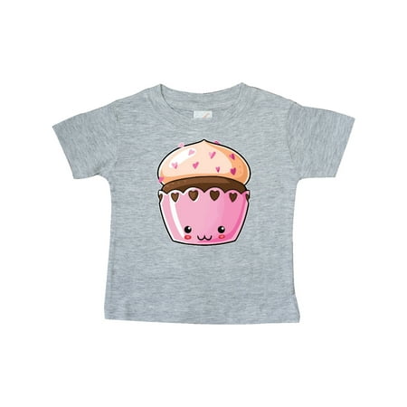

Inktastic Cute Smiling Chocolate Cupcake with Heart Sprinkles Gift Baby Boy or Baby Girl T-Shirt