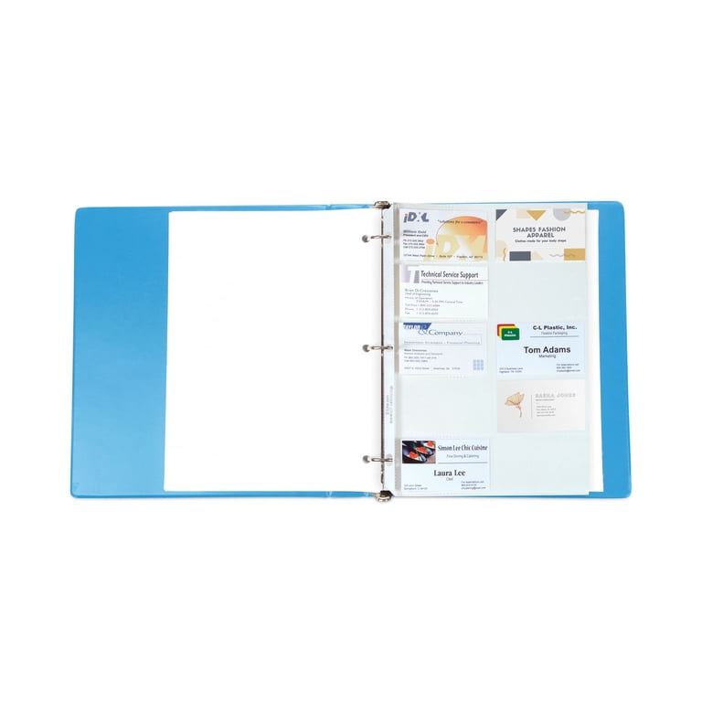 business card sheets for binder Amazon.com : Business Card Sleeves for 3 Ring Binders, Heavy Duty Clear Page Protectors, Plastic Card Holder Sheets, 10 Pack, 20 Cards Per Sheet : Office Products