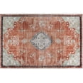 thumbnail image 2 of Beverly Rug Machine Washable Easy Cleaning Indoor Non-Slip Rugs Orange / Cream 2'x3', 2 of 9