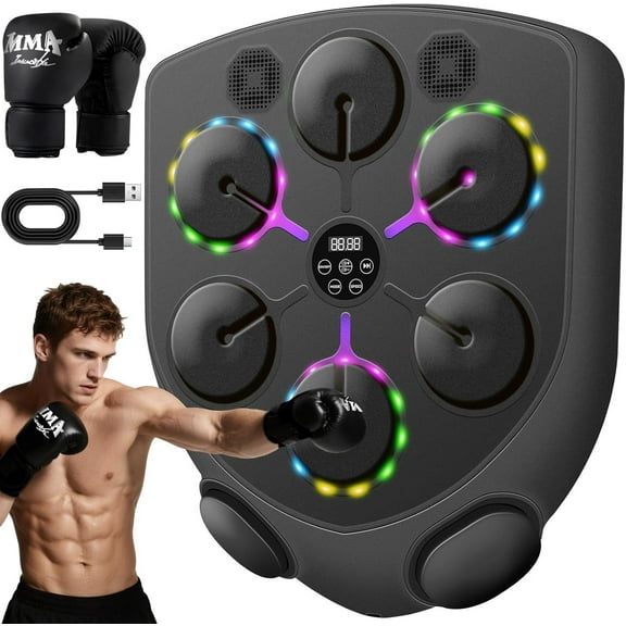 Music Boxing Machine for Adults,Boxing Machine Wall Mounted, Music Boxing Training Equipment, Punching Equipment for Home,Indoor and Gym