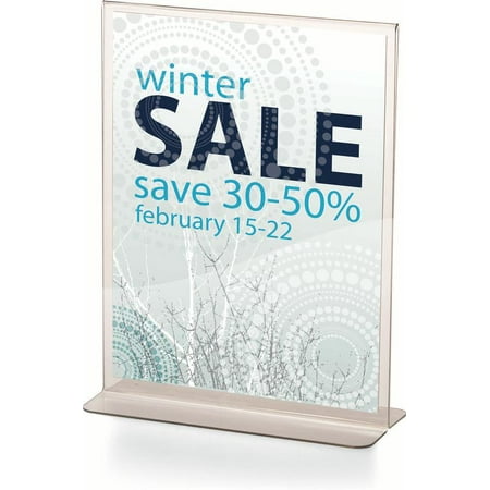 - Officemate Upright Vertical Sign Holder, 8.5 x 11 Inches, Clear, 6PK (23063)
