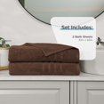 thumbnail image 3 of Martex 2-Pack Bath Sheet Set | 100% Cotton Extra Large 33" x 65" Towels | Chocolate, 3 of 4